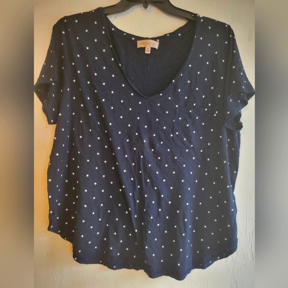 Philosophy t shirt with front pocket